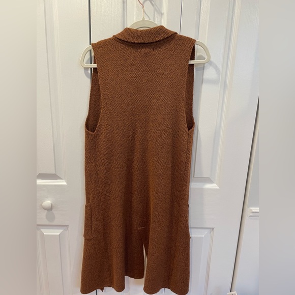 brown long sweater vest - Picture 6 of 6
